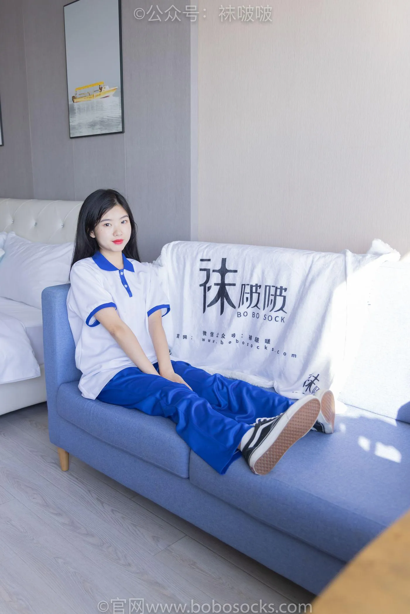 [BoBoSocks袜啵啵]NO.039 小奶熊-校服、vans帆布鞋、短白棉袜、裸足 [154P]插图9